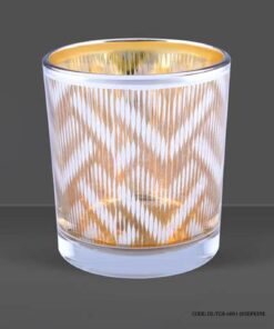 جا شمعی لیوانی شیشه ای 6801 مدل JOSEPHINE