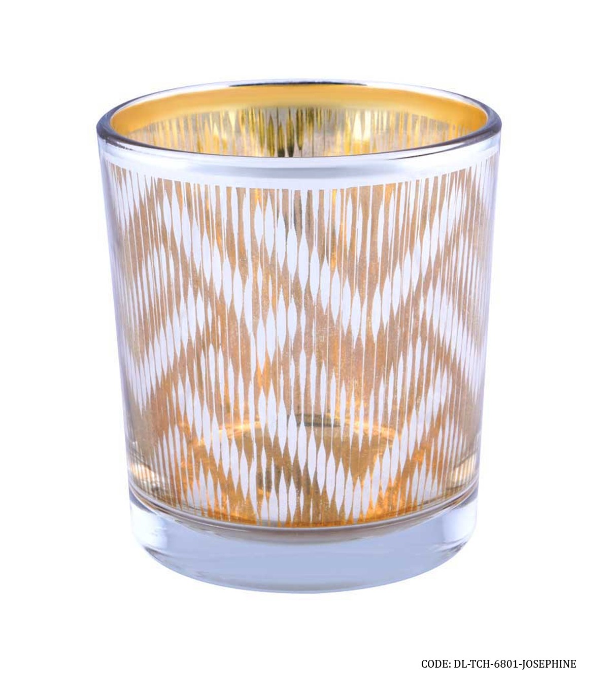 جا شمعی لیوانی شیشه ای 6801 مدل JOSEPHINE