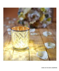 جا شمعی لیوانی شیشه ای 6801 مدل JOSEPHINE