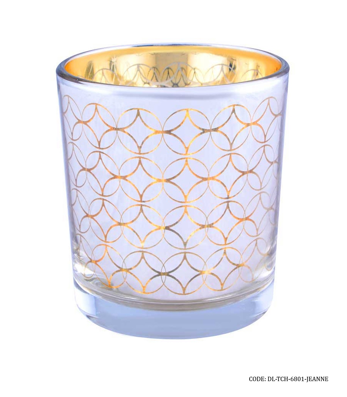 جا شمعی لیوانی شیشه ای 6801 مدل JEANNE
