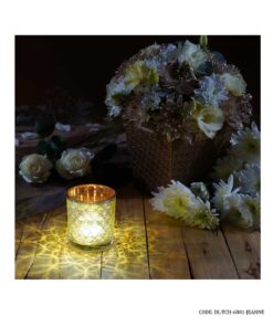 جا شمعی لیوانی شیشه ای 6801 مدل JEANNE