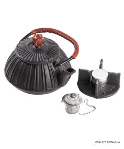 قوری چدنی با پایه و شمع مدل FIORELA