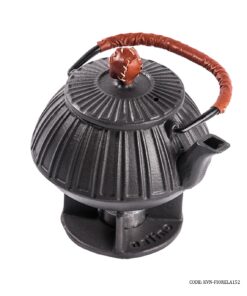 قوری چدنی با پایه و شمع مدل FIORELA