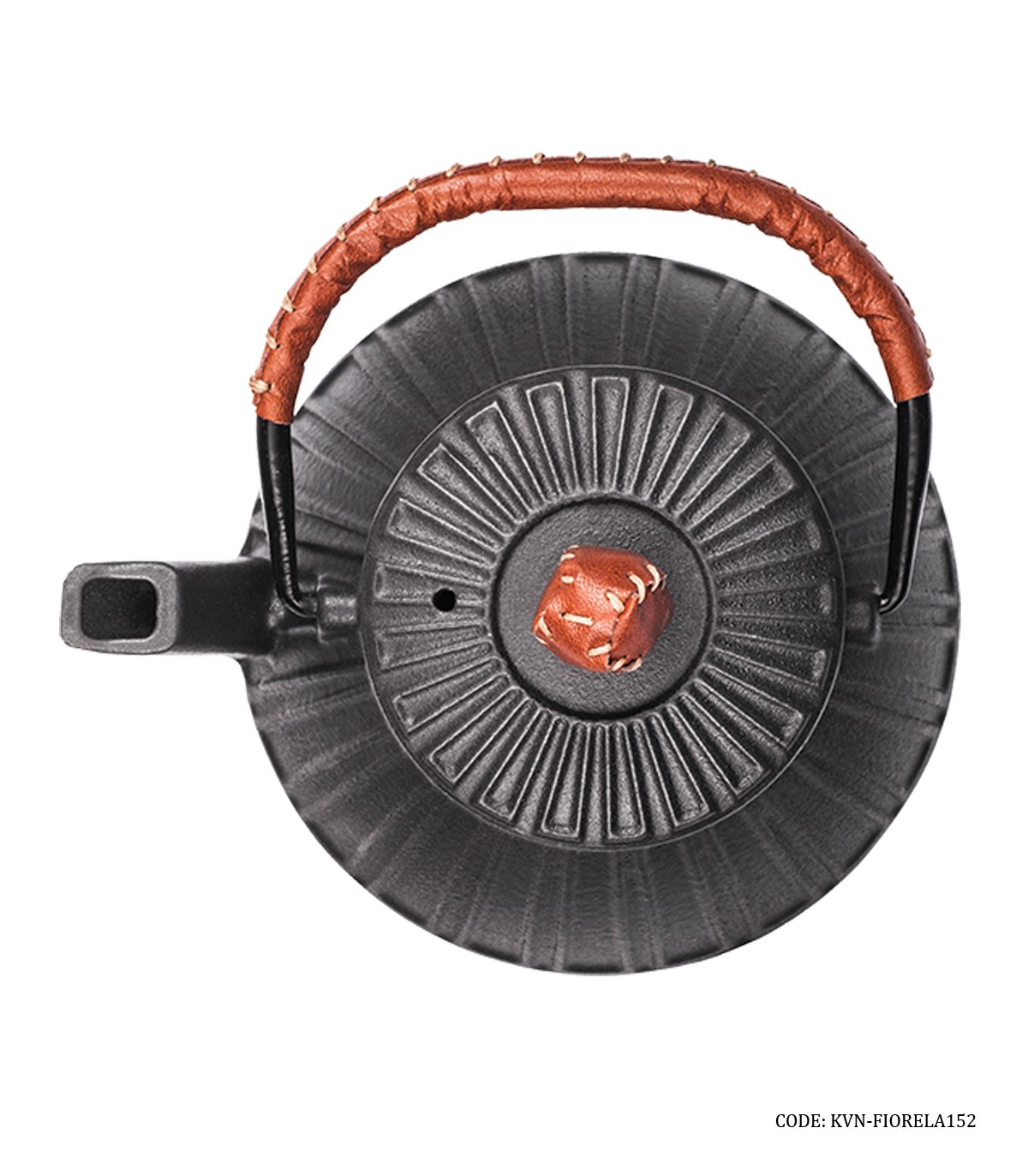 قوری چدنی با پایه و شمع مدل FIORELA