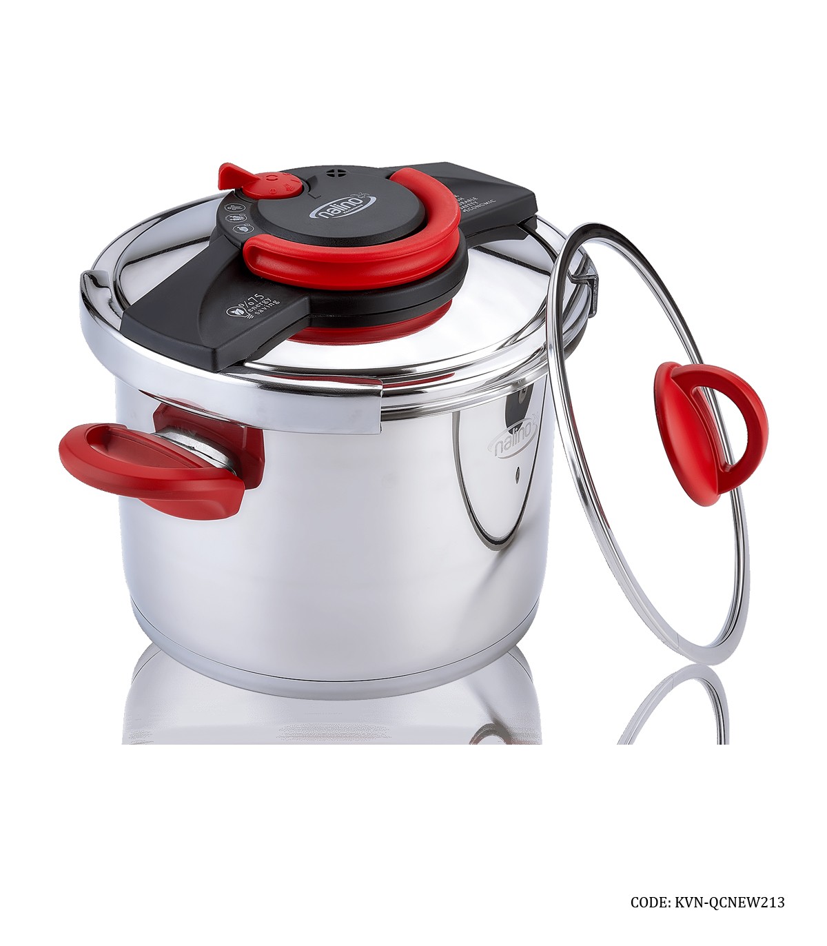 زودپز 6 لیتری دو قلو مدل QCNEW رنگ قرمز