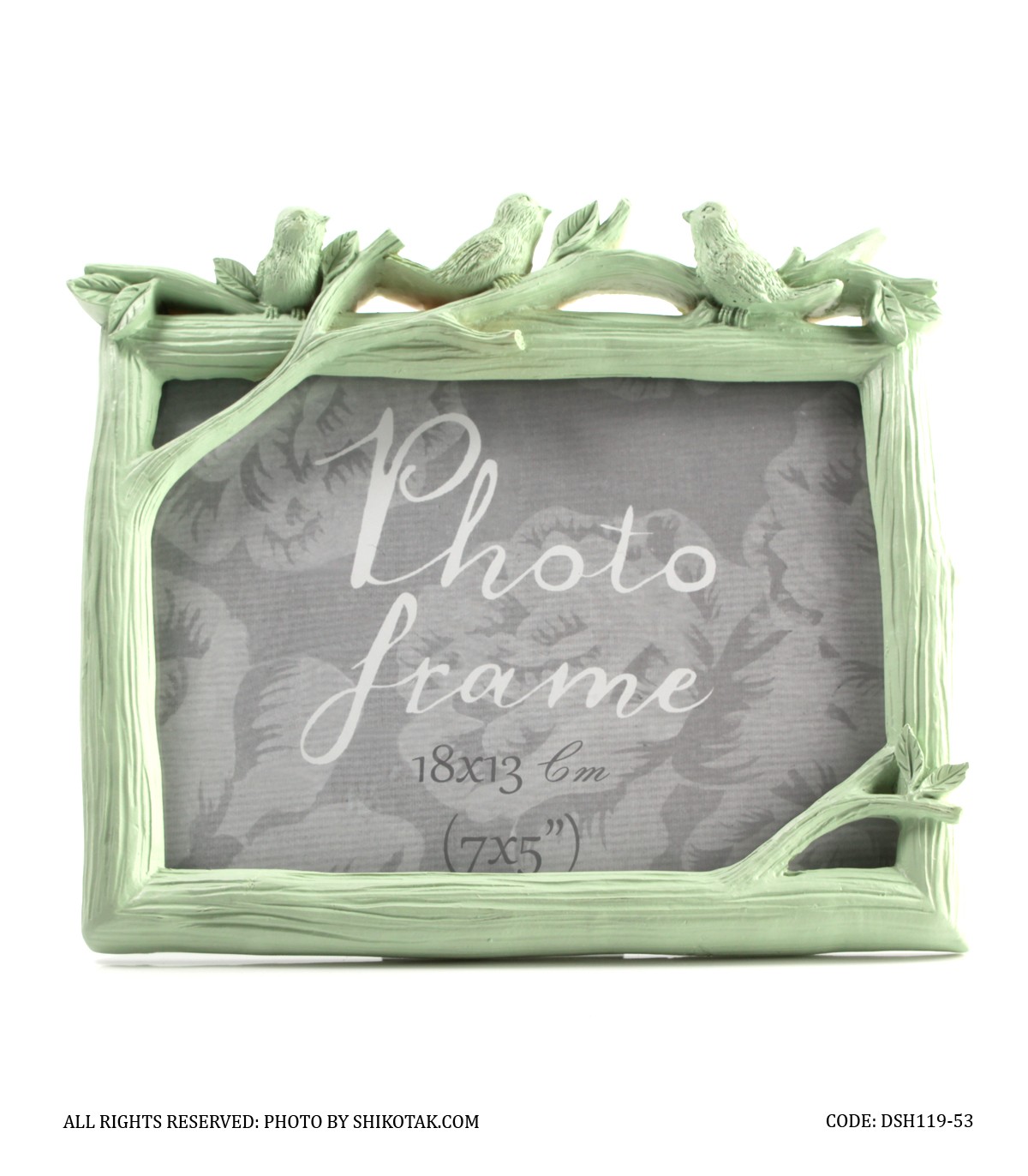 قاب عکس رومیزی افقی طرح کبوتر سبز