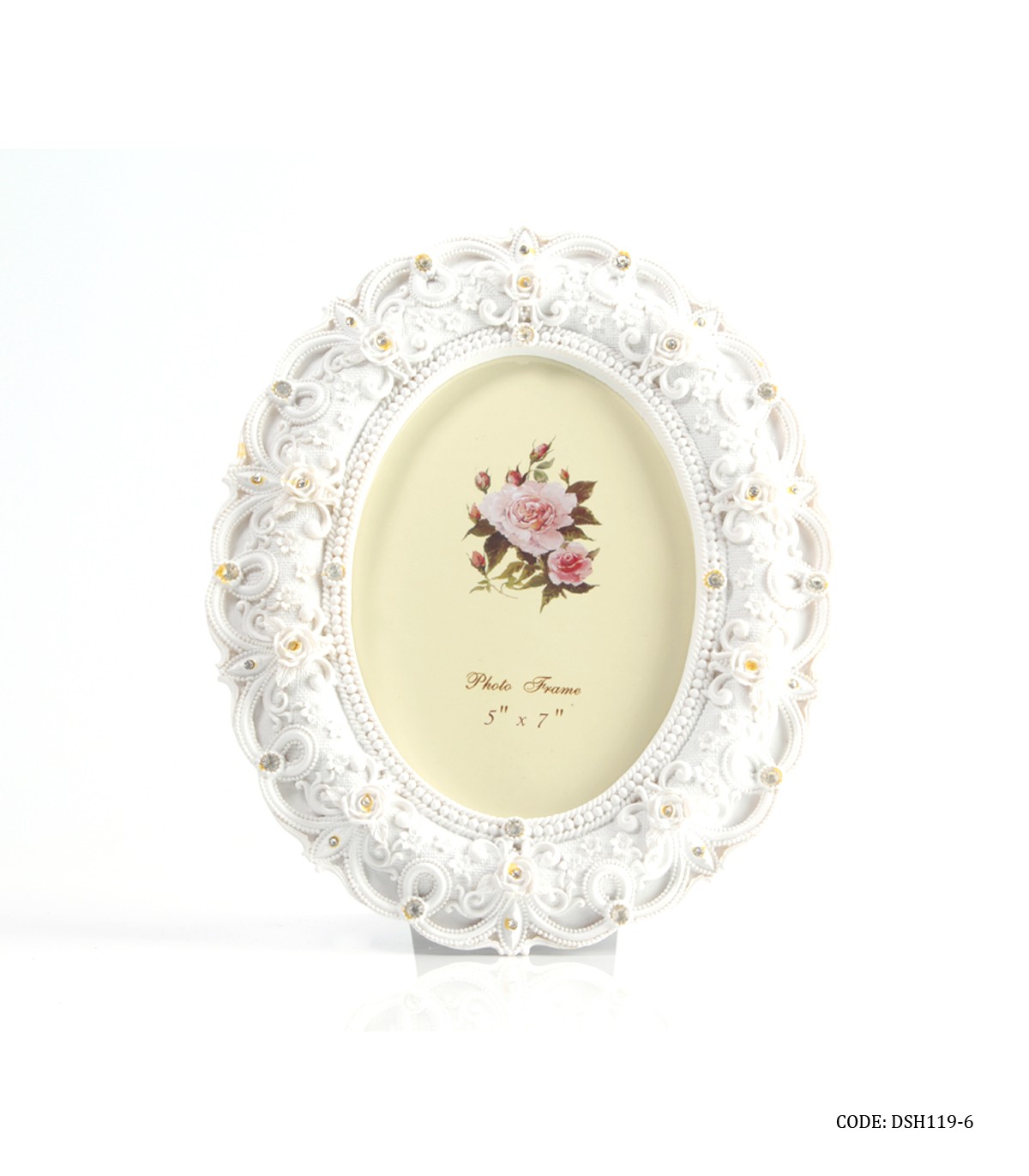 قاب عکس بیضی طرح گل