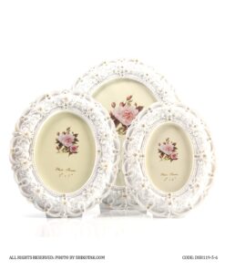 قاب عکس بیضی طرح گل