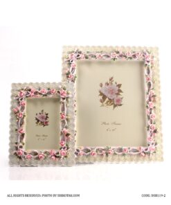 قاب عکس فانتزی گل برجسته رز صورتی