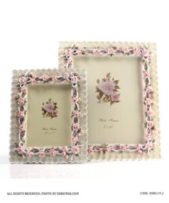 قاب عکس فانتزی گل برجسته رز صورتی