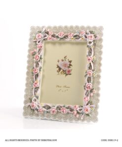 قاب عکس فانتزی گل برجسته رز صورتی