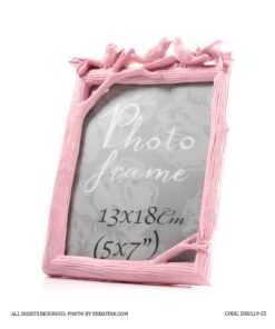 قاب عکس فانتزی عمودی طرح کبوتر صورتی