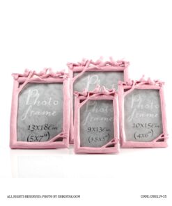 قاب عکس فانتزی عمودی طرح کبوتر صورتی