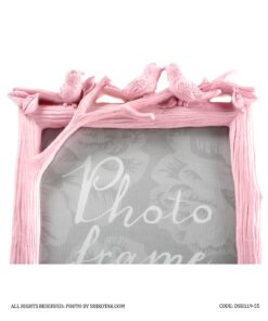 قاب عکس فانتزی عمودی طرح کبوتر صورتی