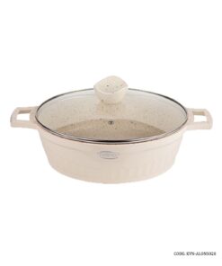 قابلمه گرانیتی سایز 28 مدل ALENSO کرم