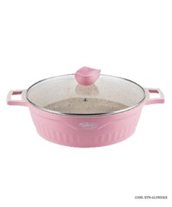 قابلمه گرانیتی سایز 28 مدل ALENSO صورتی