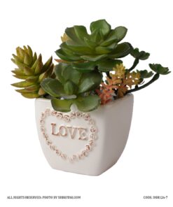 گلدان سرامیکی مربعی طرح Love