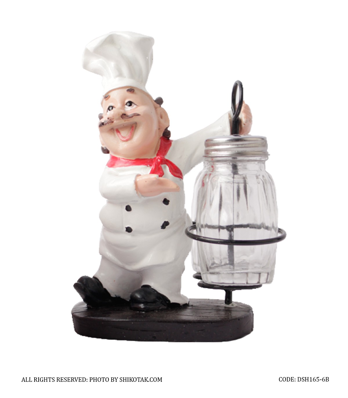 مجسمه آشپزخانه سرآشپز نمک پاش و فلفل پاش