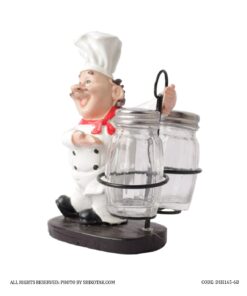 مجسمه آشپزخانه سرآشپز نمک پاش و فلفل پاش