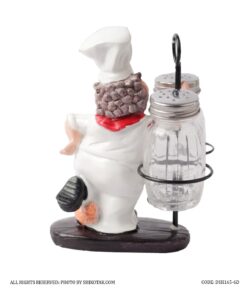 مجسمه رزینی سرآشپز نمک و فلفل پاش