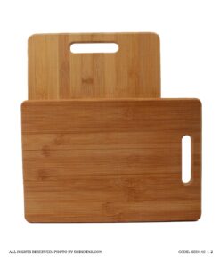 تخته آشپزخانه چوبی بامبو دو سایز کوچک و بزرگ