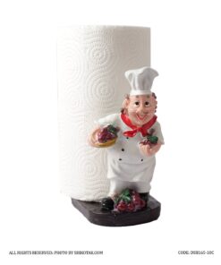 مجسمه آشپزخانه جا خلالی و جادستمالی سر آشپز با میوه