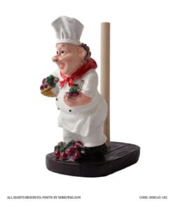 مجسمه آشپزخانه جا خلالی و جادستمالی سر آشپز با میوه