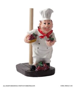 مجسمه آشپزخانه جا خلالی و جادستمالی سر آشپز با میوه