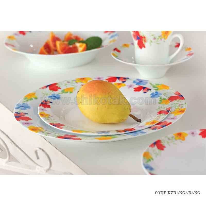 سرویس چینی ویژه ایرانی زرین 12 نفره 102 پارچه رنگارنگ