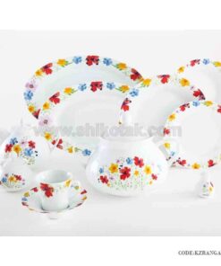 سرویس چینی ویژه ایرانی زرین 12 نفره 102 پارچه رنگارنگ