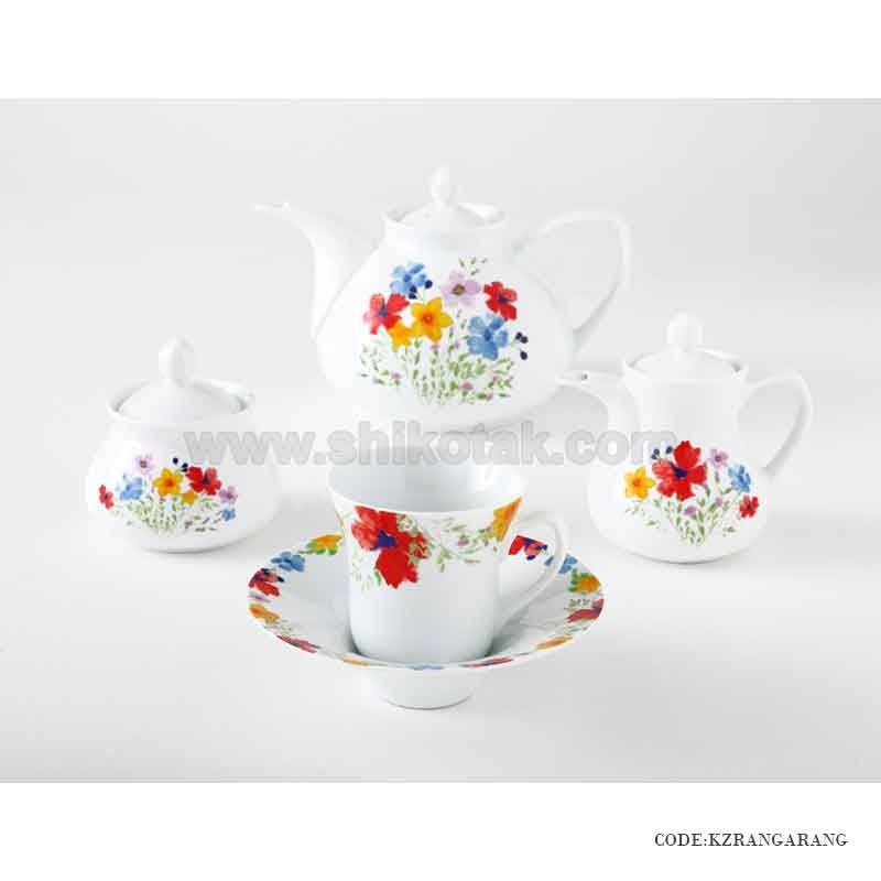 سرویس چینی ویژه ایرانی زرین 12 نفره 102 پارچه رنگارنگ