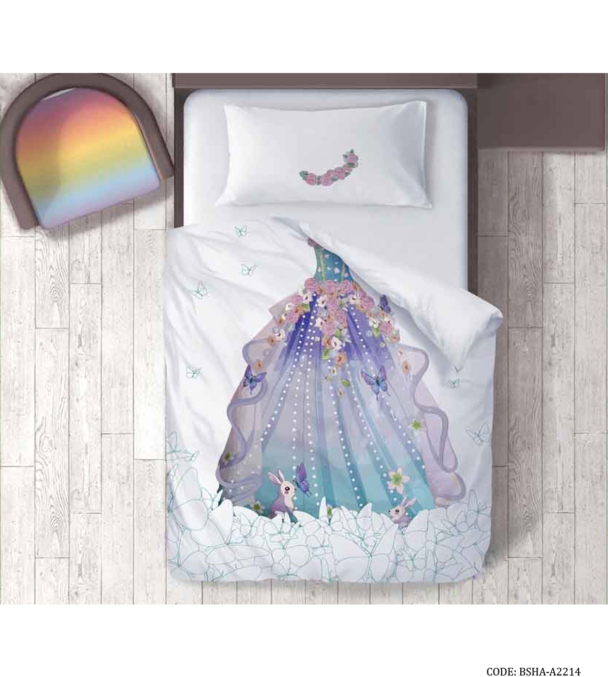 ست روتختی و ملحفه کشدار نوجوان دخترانه مدل فشن