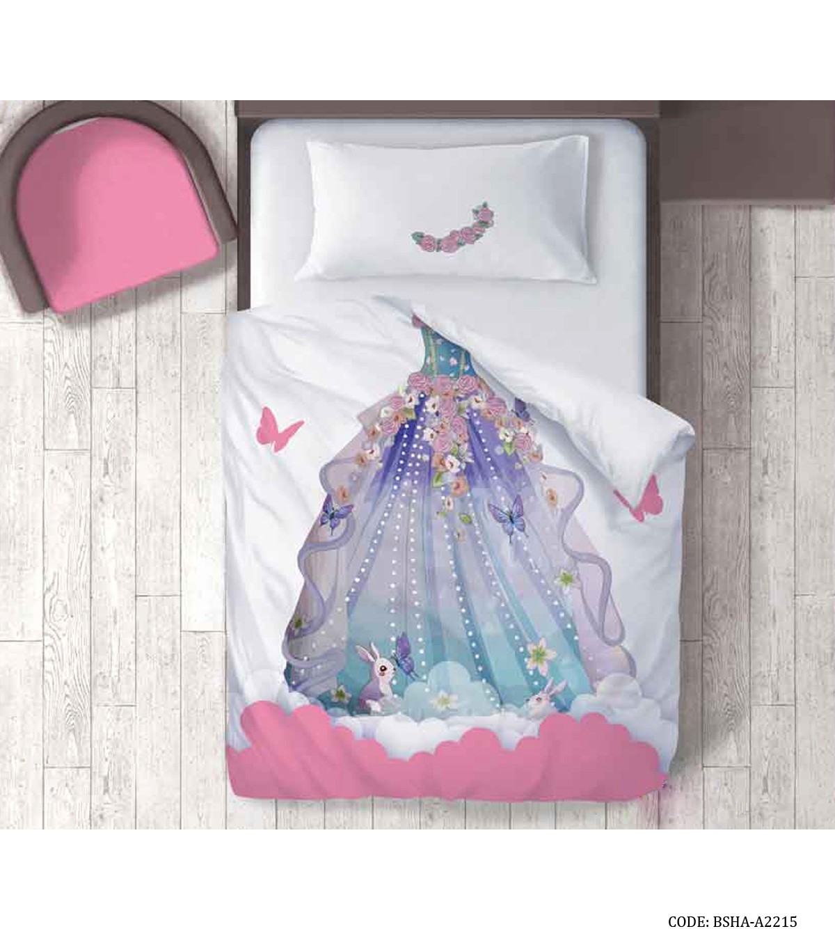 سرویس روتختی و ملحفه کشدار نوجوان دخترانه مدل فشن 2