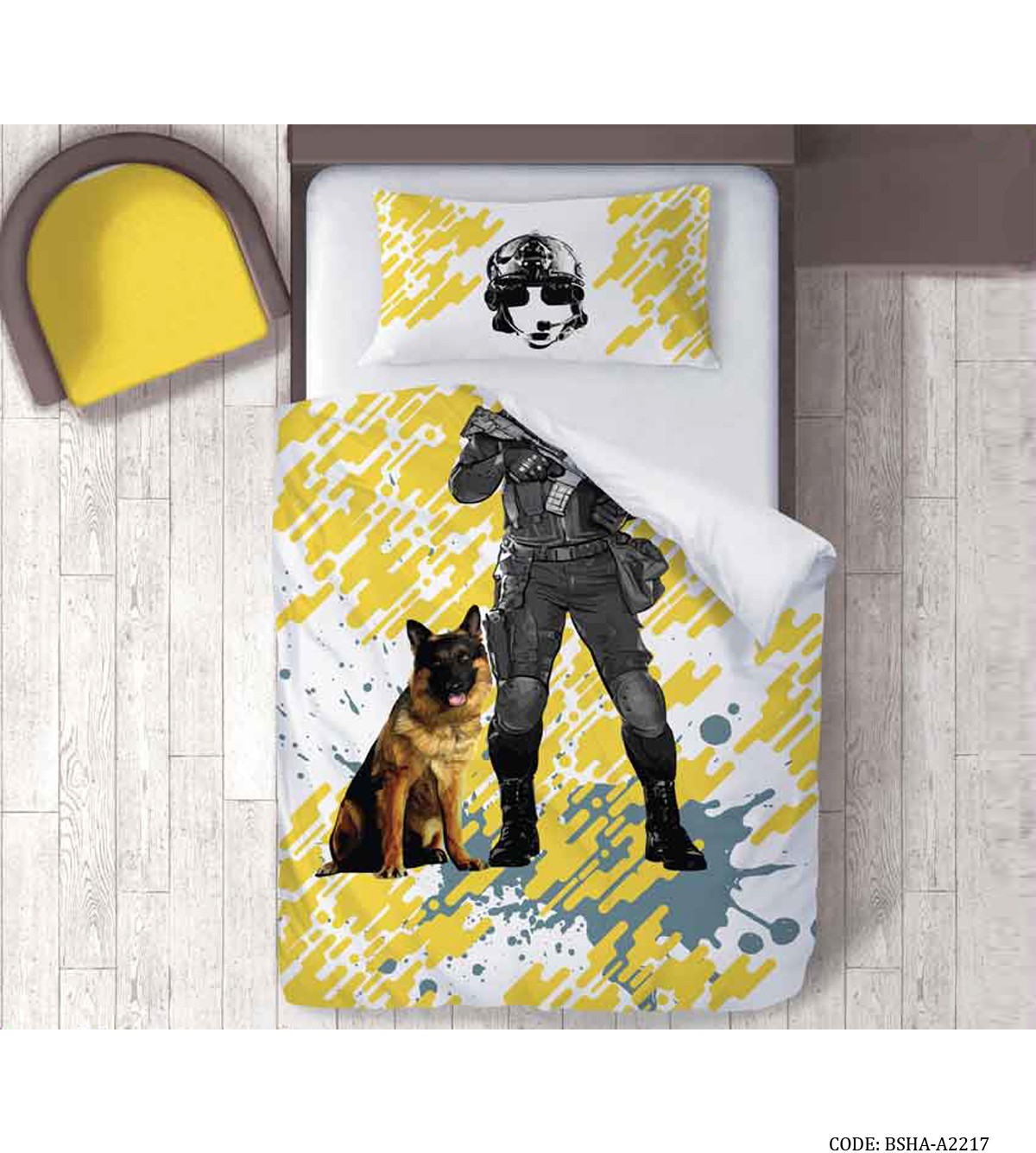 روتختی و ملحفه کشدار نوجوان پسرانه مدل پلیس