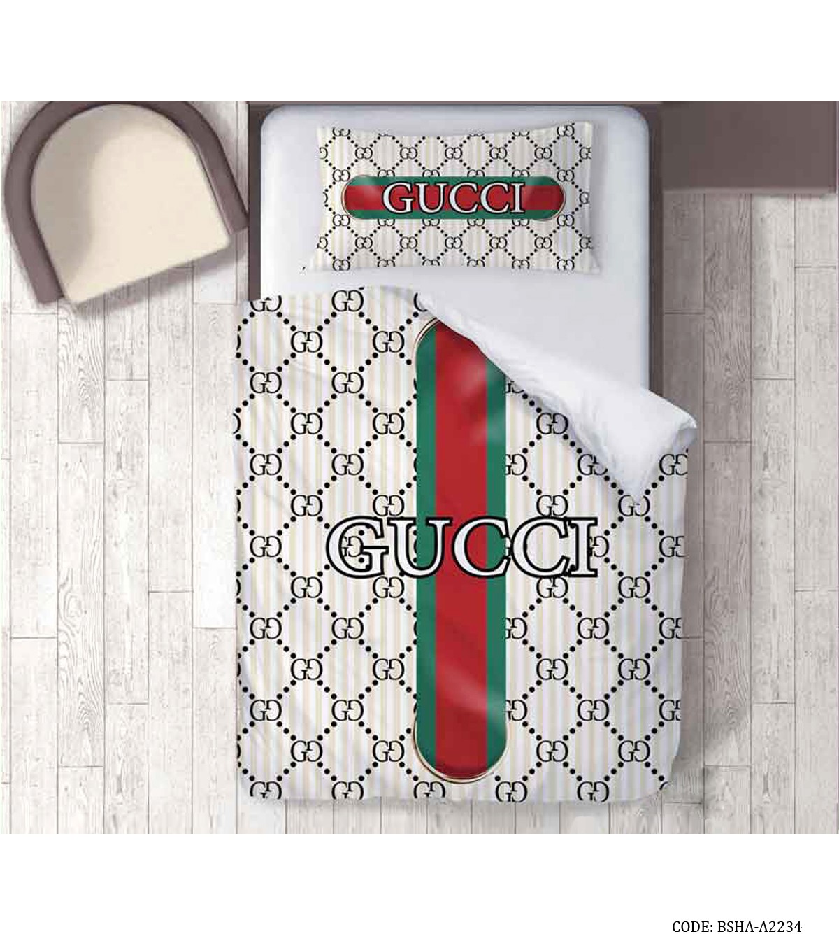 سرویس روتختی یک نفره مدل GUCCI