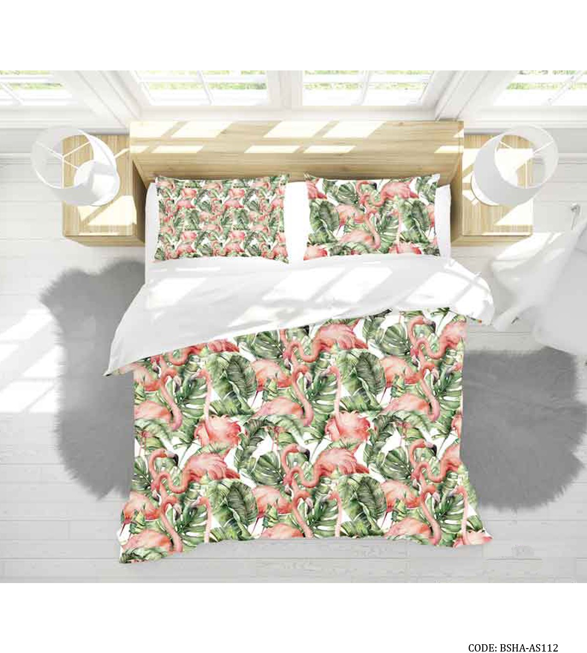 روتختی و ملحفه کشدار دو نفره مدل هاوایی