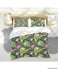 ست روتختی و ملحفه کشدار دو نفره مدل فلامینگو 2