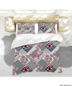 روتختی دو نفره مدل گل صورتی