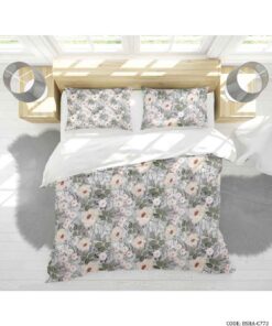 روتختی و ملحفه کشدار دو نفره مدل FLOWER