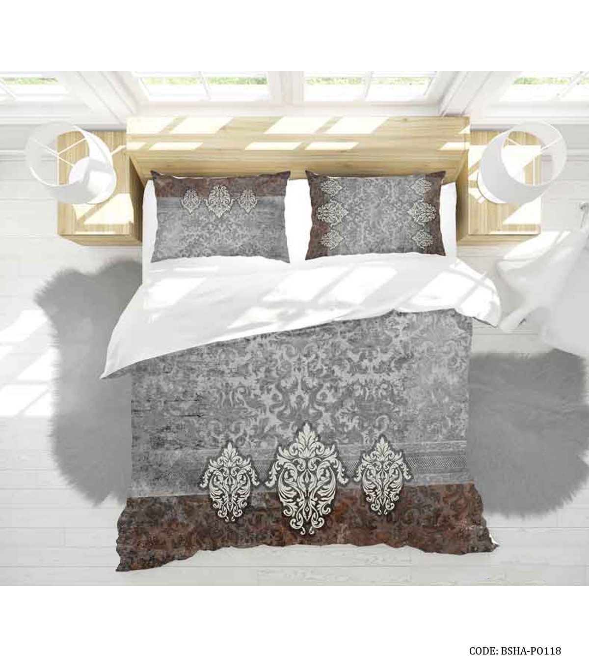 روتختی لحاف دوختدار دو نفره مدل ترنج