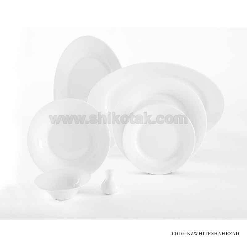 سرویس چینی زیبای ایرانی زرین 12 نفره سفید