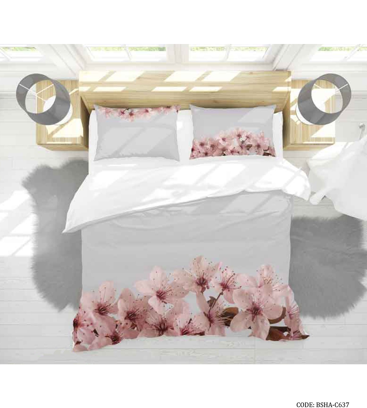 سرویس روتختی سه بعدی دو نفره مدل شکوفه