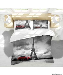 سرویس روتختی و ملحفه کشدار سه بعدی دو نفره مدل ایفل