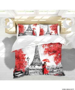 سرویس روتختی و لحاف دوختدار سه بعدی دو نفره مدل EIFFEL