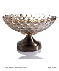 میوه خوری گود پایه برنز مدل توپی