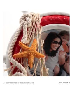 قاب عکس چوبی طرح سکان قرمز