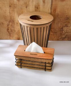 ست سطل و دستمال فلزی مشکی نسکافه ای مدل ستاره