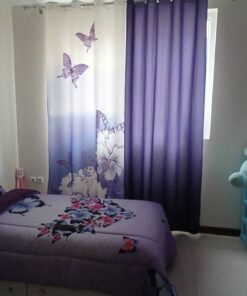 پرده پانچی اتاق خواب طرح پروانه های رویایی