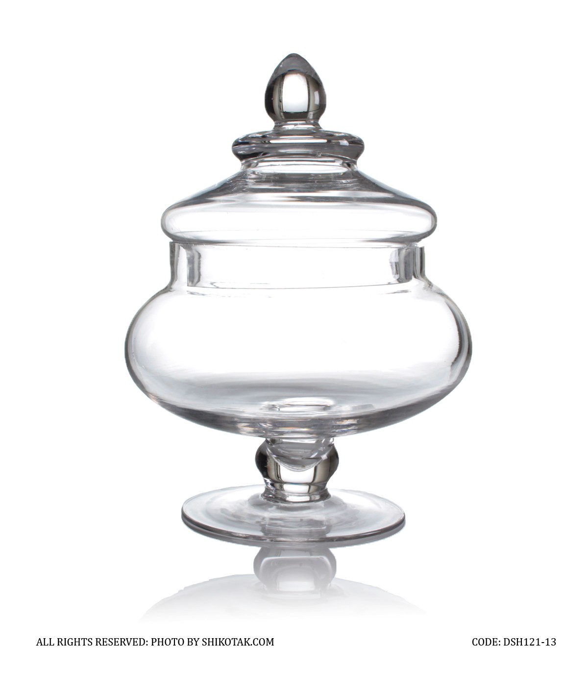 کندی باکس شیشه ای گرد پایه دار سری 13-121