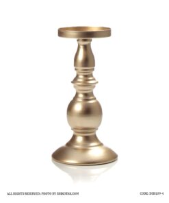 ست جاشمعی فلزی سه عددی رنگ برنزی